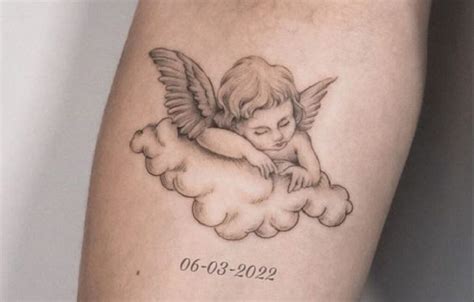 tatuajes de angelitos bebes para mujer|Tatuajes de Angelitos Bebes 【Significado y +50。